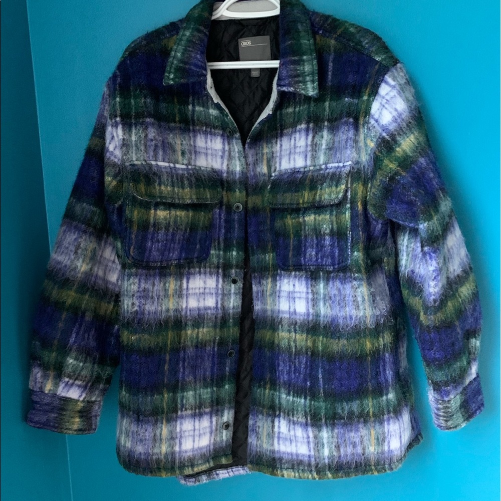 ASOS mens plaid shirt jacket/coat. *winter coat*